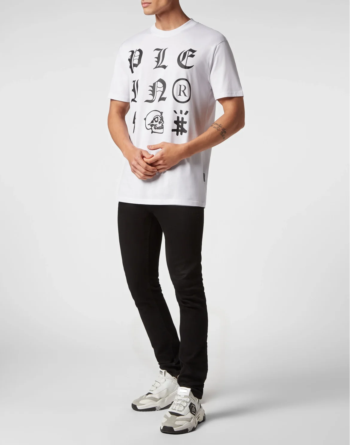 T-shirt Round Neck SS Gothic Plein, цвет: Белый