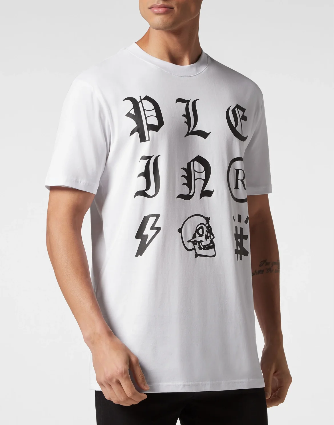 T-shirt Round Neck SS Gothic Plein, цвет: Белый