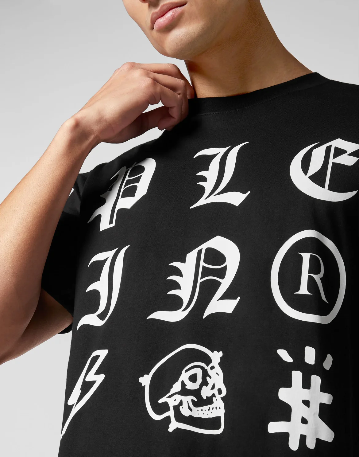 T-shirt Round Neck SS Gothic Plein, цвет: Черный