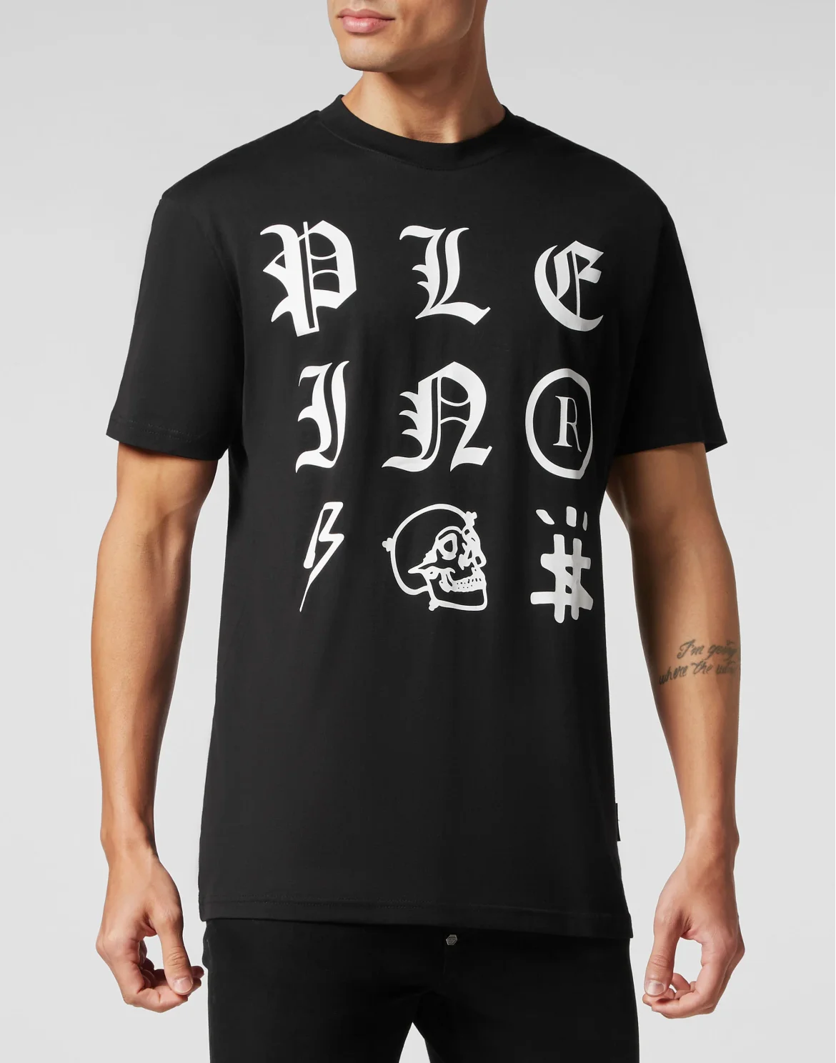 T-shirt Round Neck SS Gothic Plein, цвет: Черный