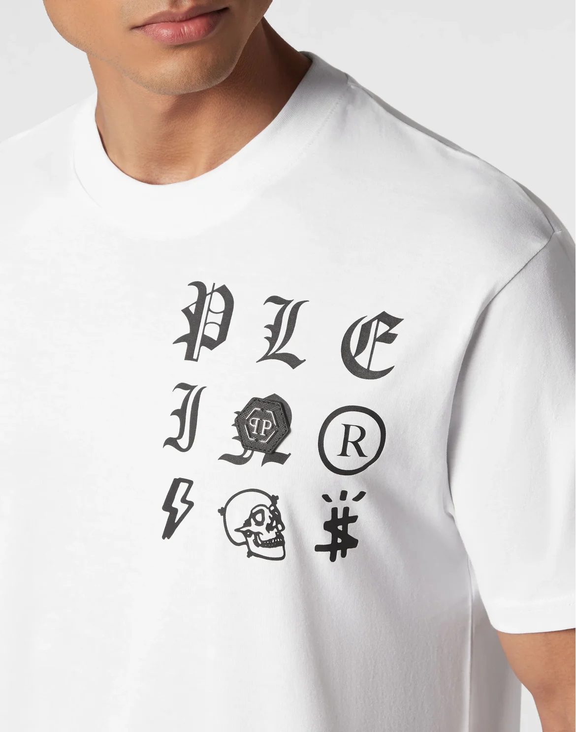 T-shirt Round Neck SS Gothic Plein, цвет: Белый