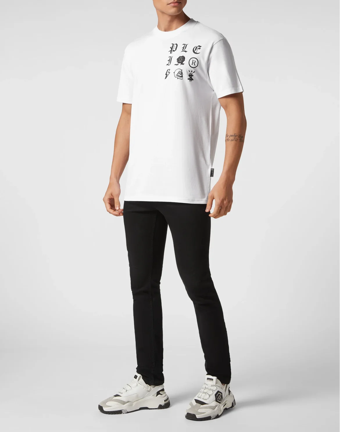 T-shirt Round Neck SS Gothic Plein, цвет: Белый