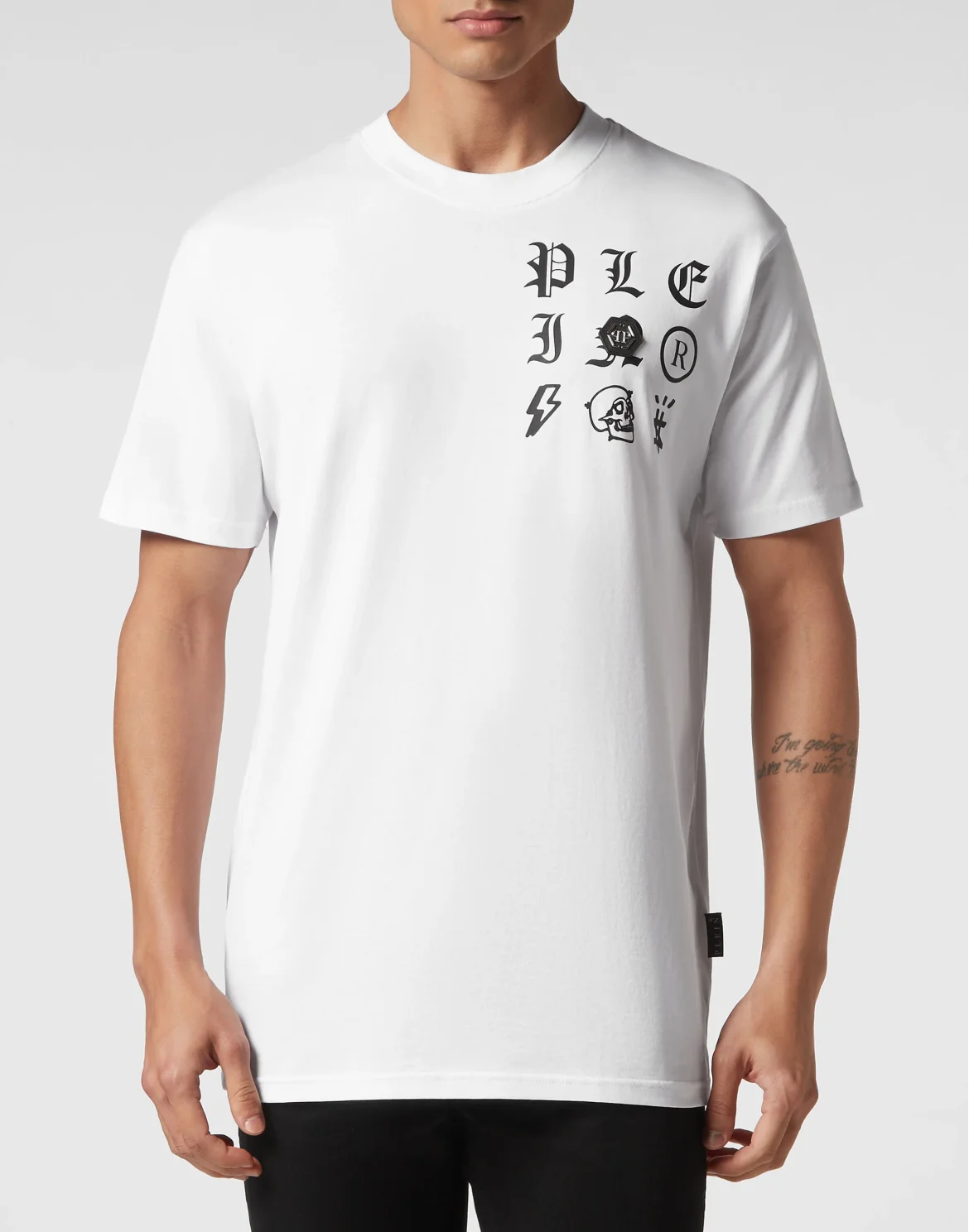 T-shirt Round Neck SS Gothic Plein, цвет: Белый