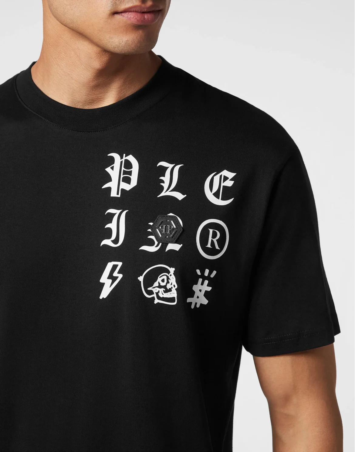 T-shirt Round Neck SS Gothic Plein, цвет: Черный