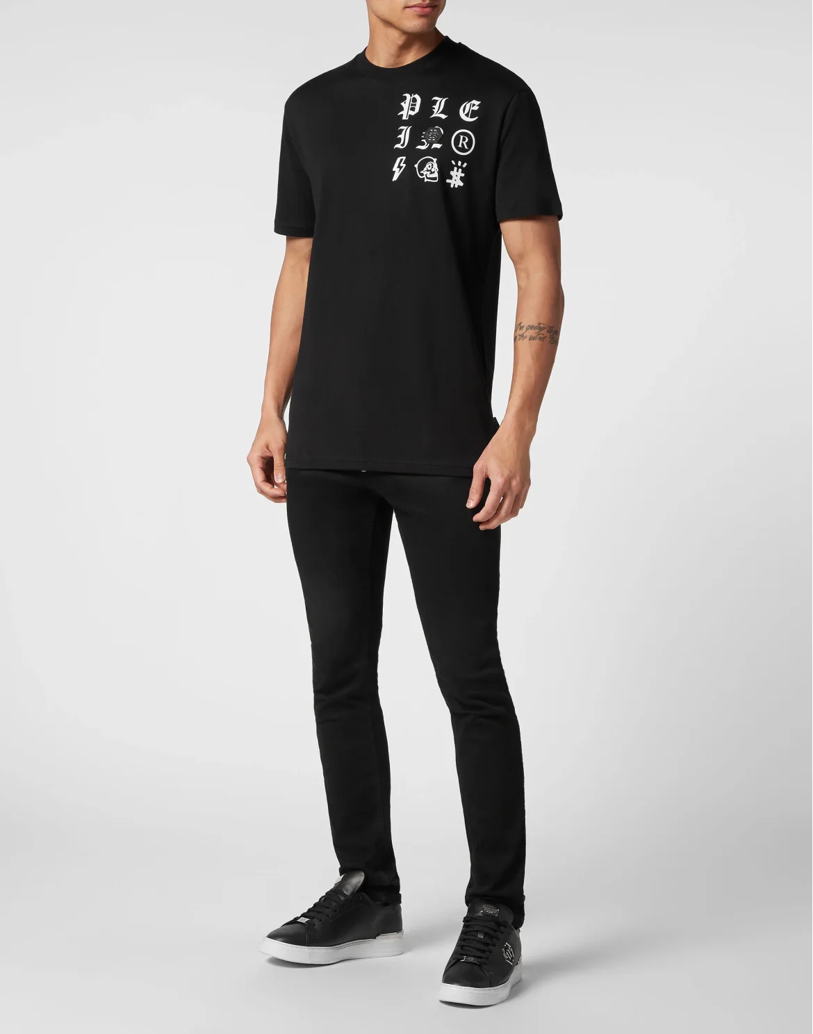 T-shirt Round Neck SS Gothic Plein, цвет: Черный