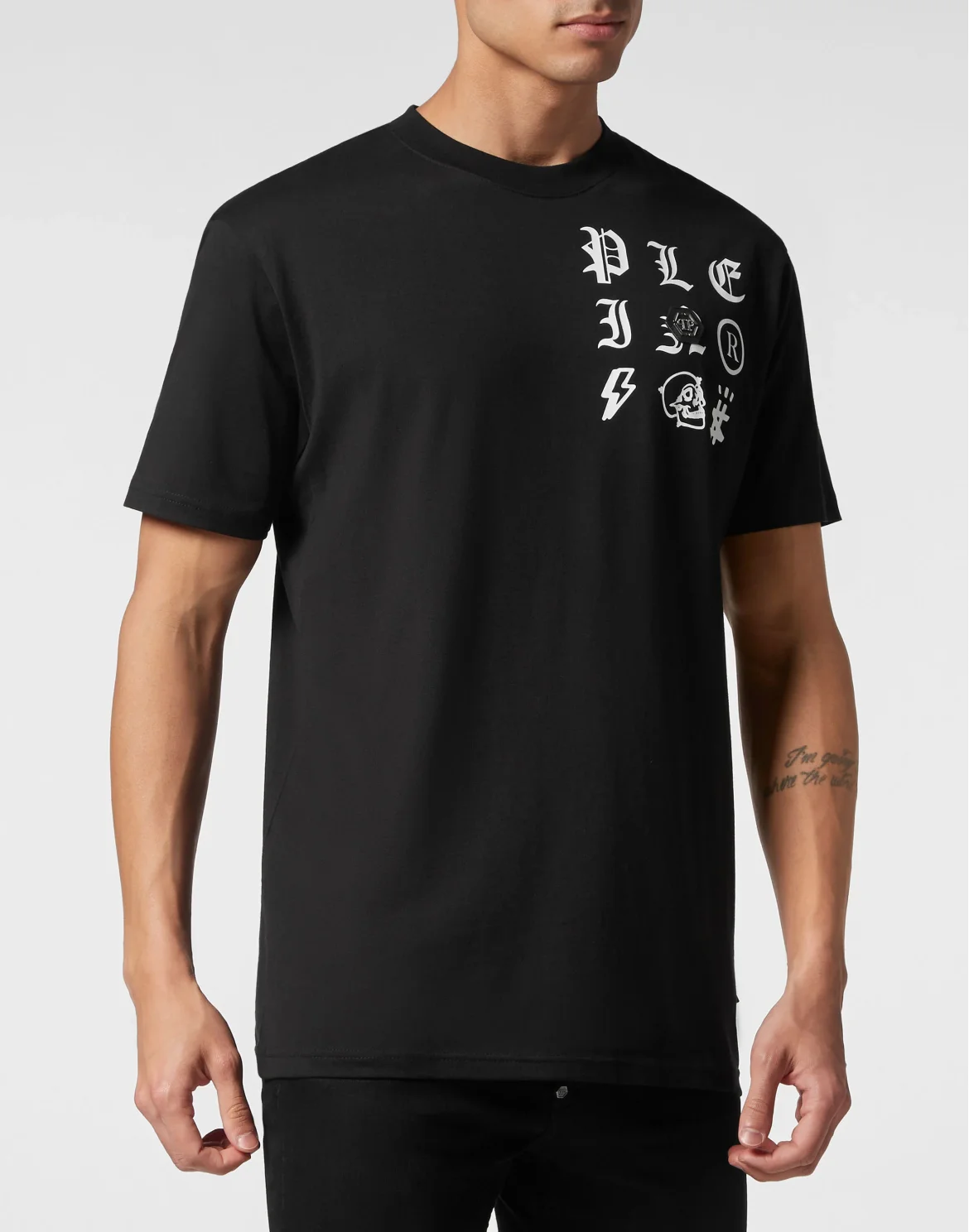 T-shirt Round Neck SS Gothic Plein, цвет: Черный