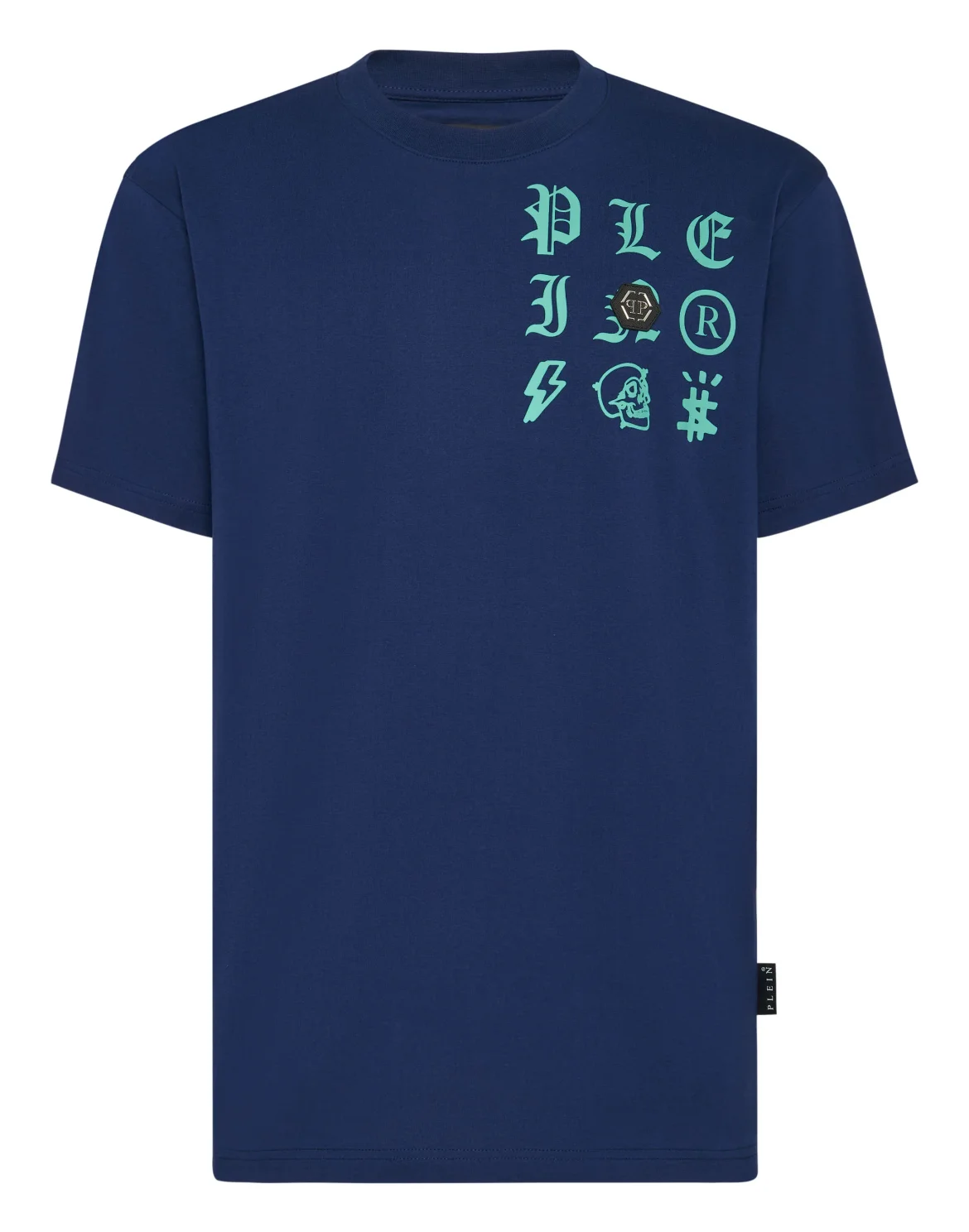 T-shirt Round Neck SS Gothic Plein, цвет: Синий
