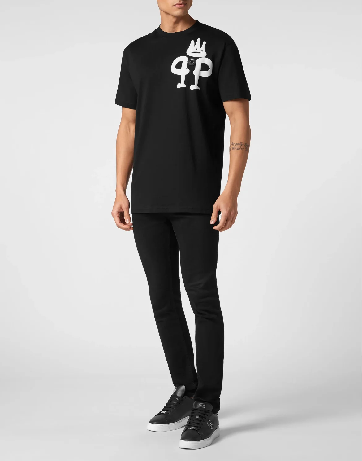 T-shirt Round Neck SS Iconic Plein, цвет: Черный