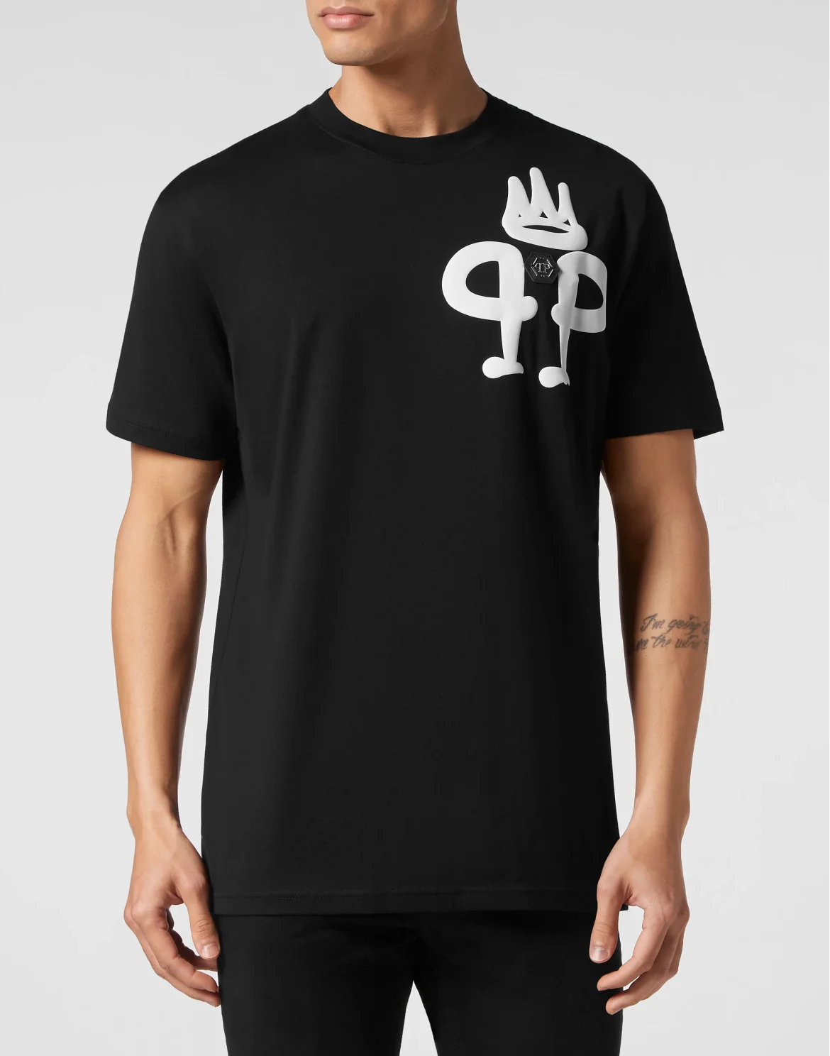 T-shirt Round Neck SS Iconic Plein, цвет: Черный