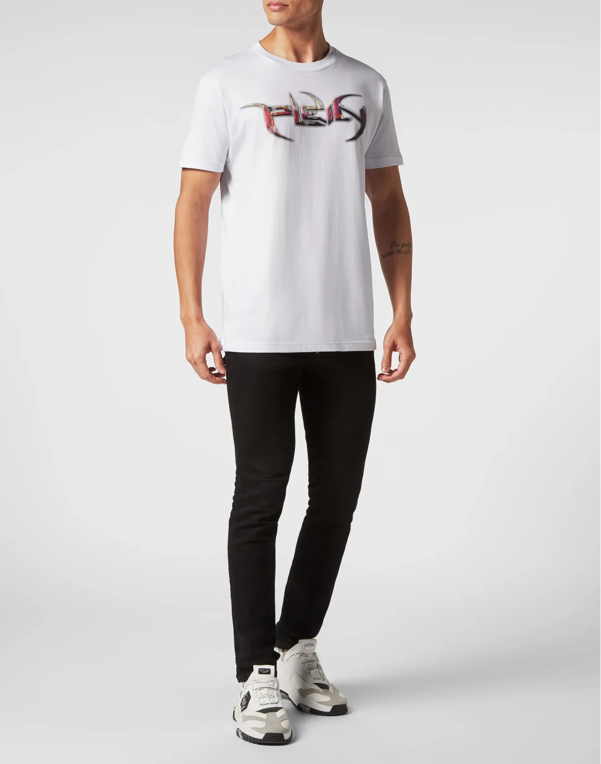 T-shirt Round Neck SS Lettering, цвет: Белый