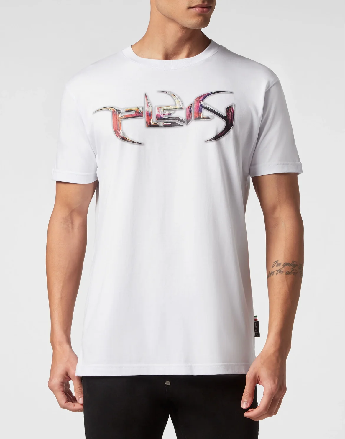 T-shirt Round Neck SS Lettering, цвет: Белый