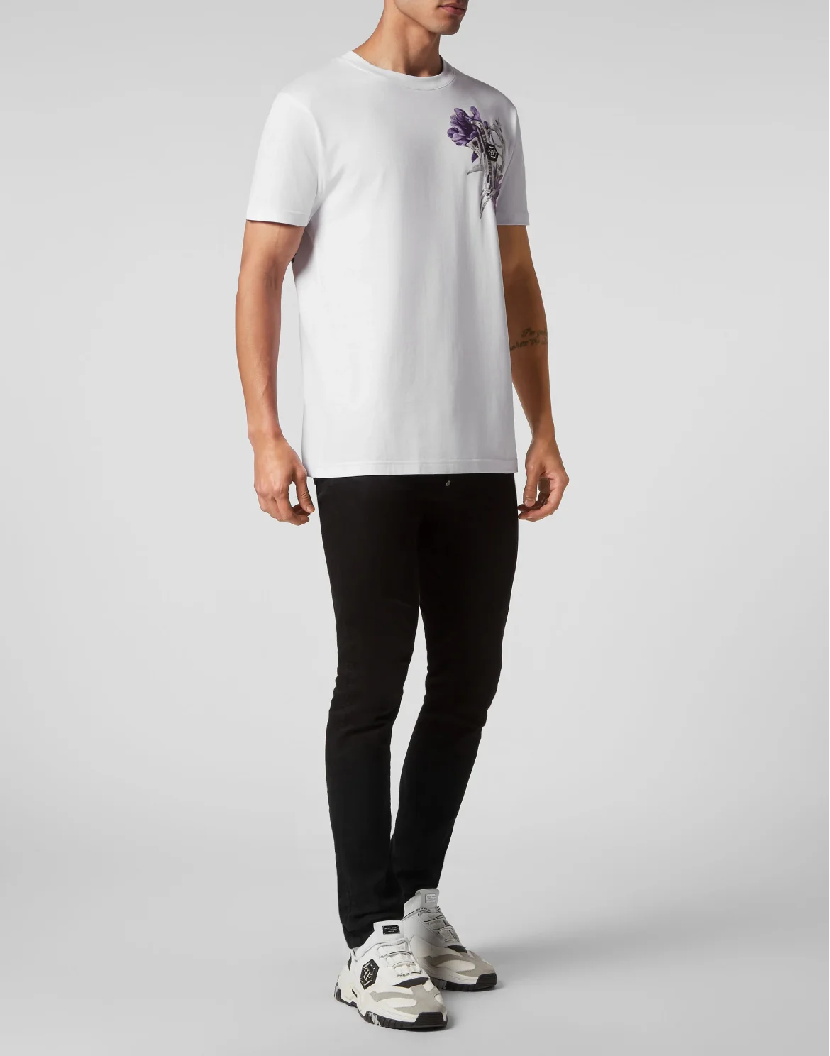 T-shirt Round Neck SS Flowers, цвет: Белый