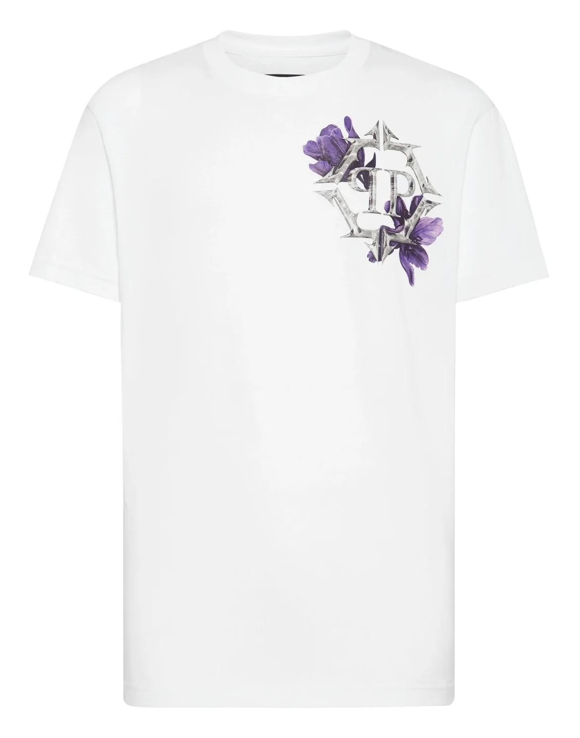 T-shirt Round Neck SS Flowers, цвет: Белый