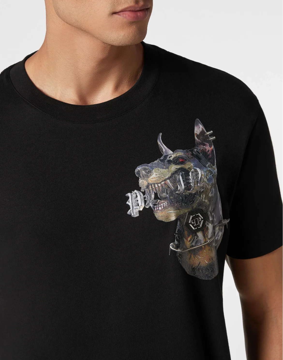 T-shirt Round Neck SS Dog, цвет: Черный