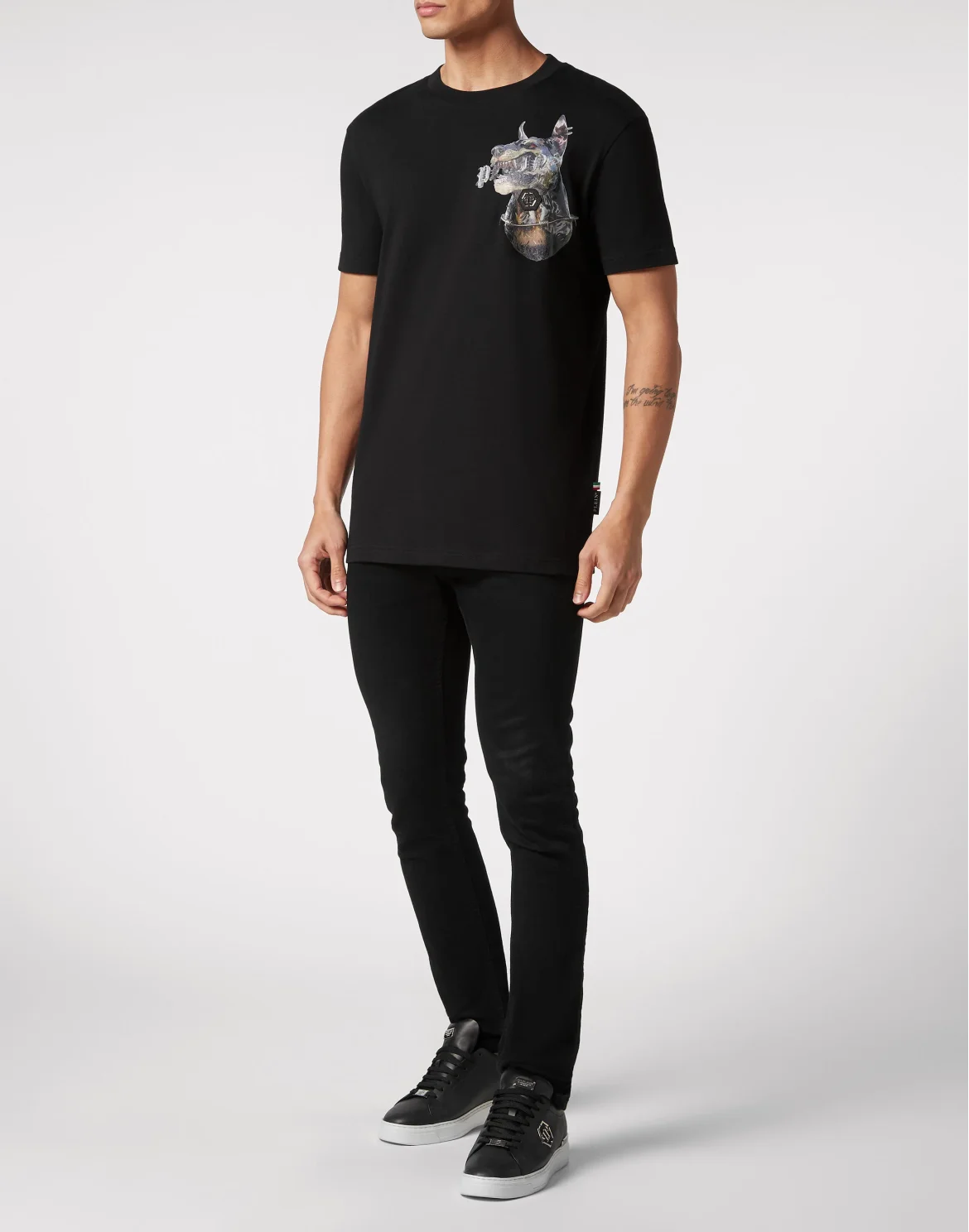 T-shirt Round Neck SS Dog, цвет: Черный