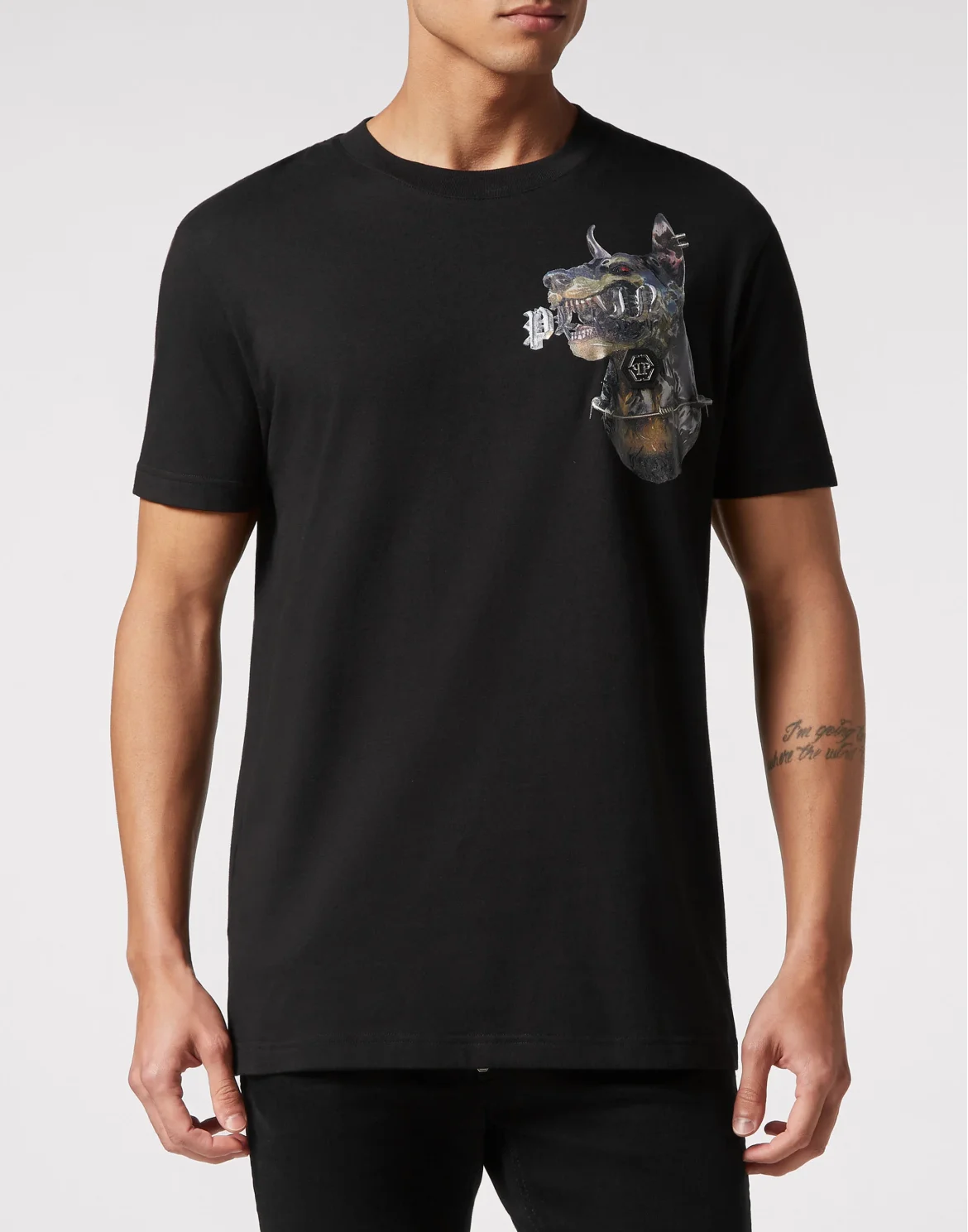 T-shirt Round Neck SS Dog, цвет: Черный