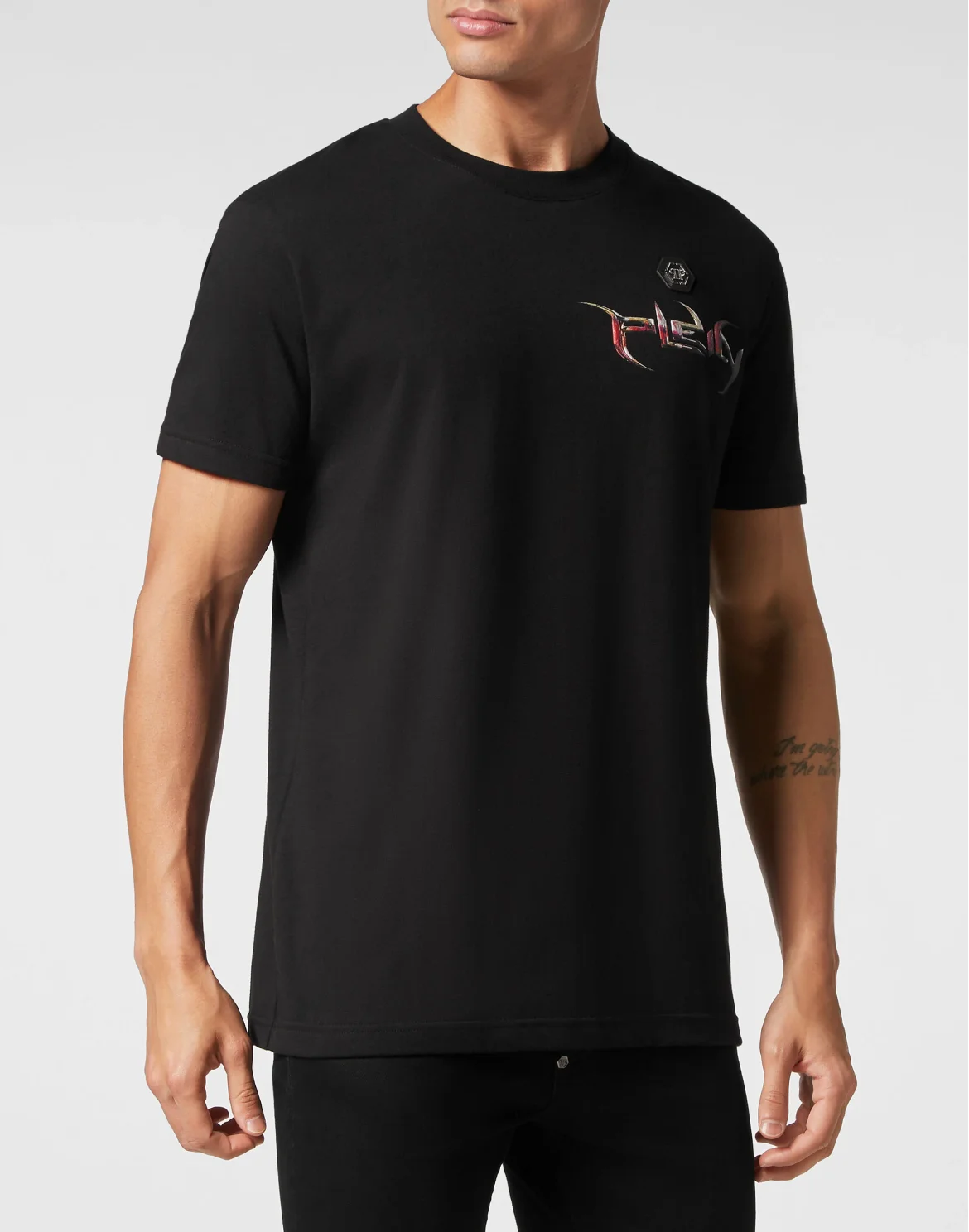 T-shirt Round Neck SS Chrome, цвет: Черный