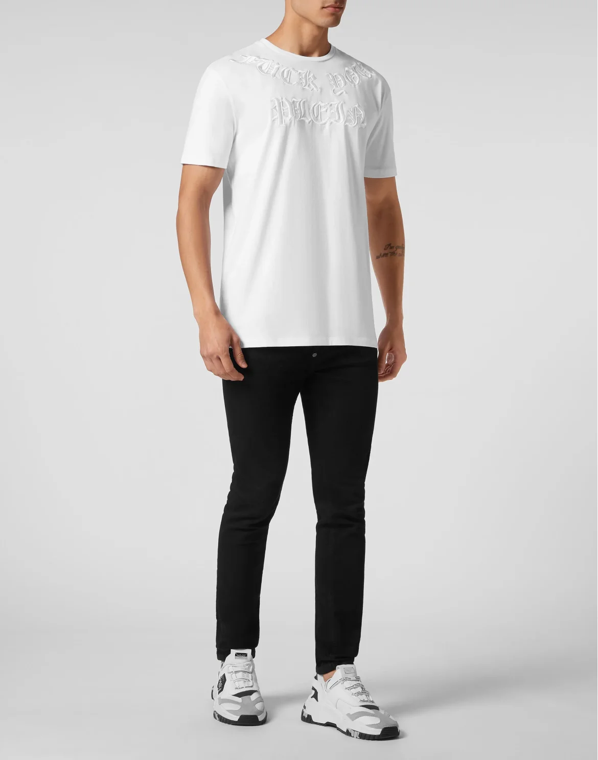 T-shirt Round Neck SS Gothic Plein, цвет: Белый