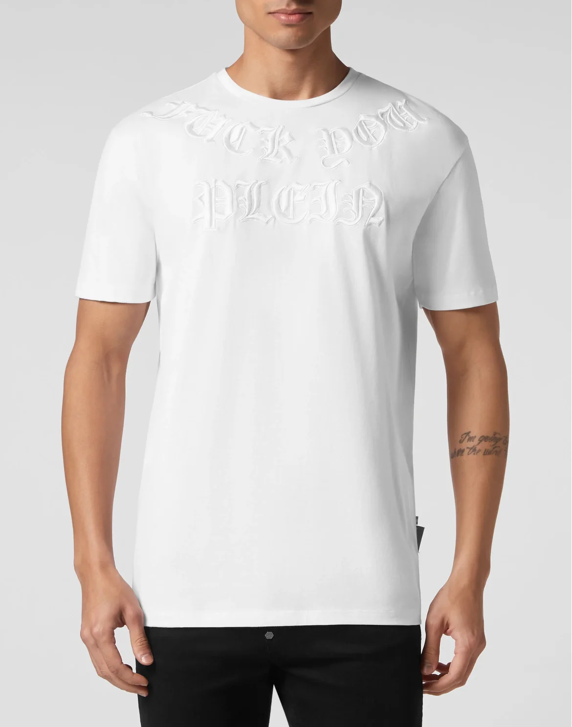 T-shirt Round Neck SS Gothic Plein, цвет: Белый