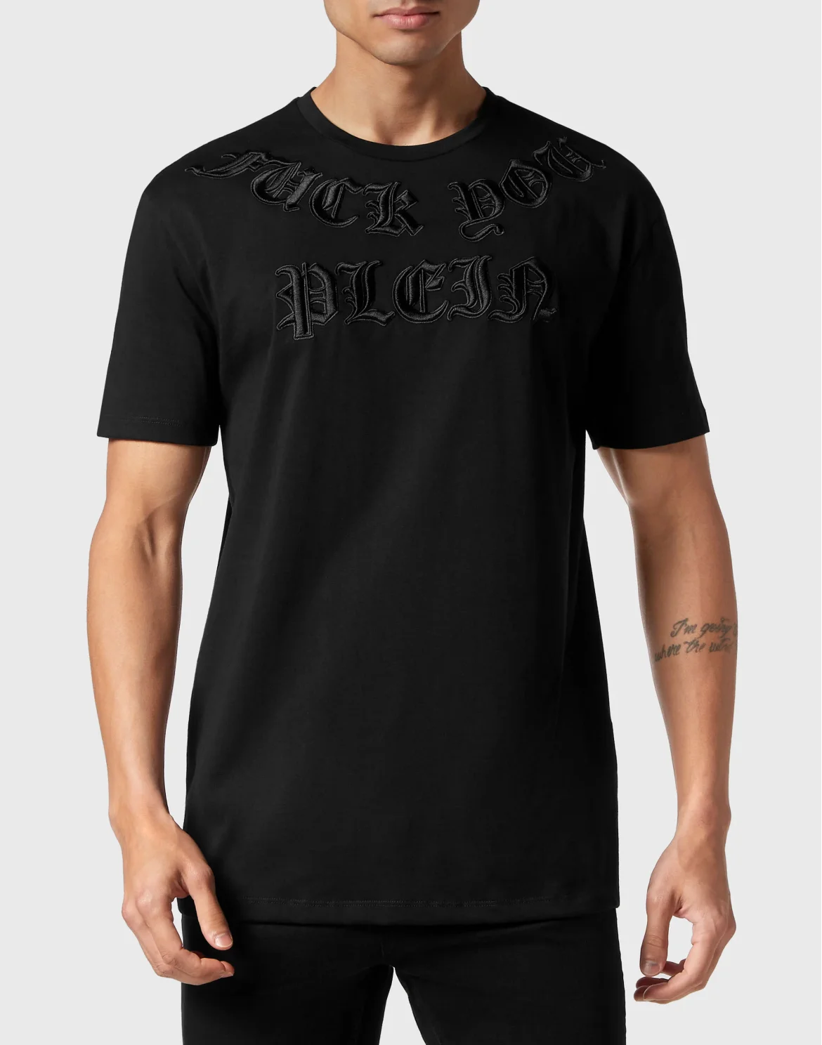 T-shirt Round Neck SS Gothic Plein, цвет: Черный