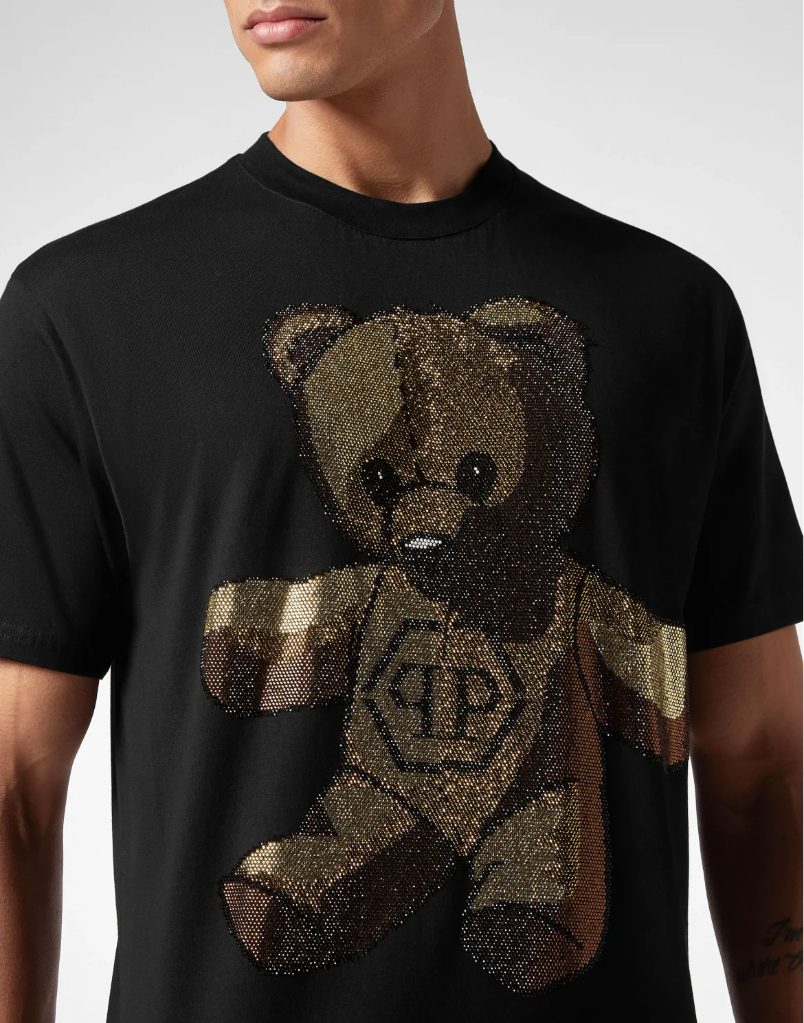 T-shirt Round Neck SS Teddy Bear, цвет: Черный