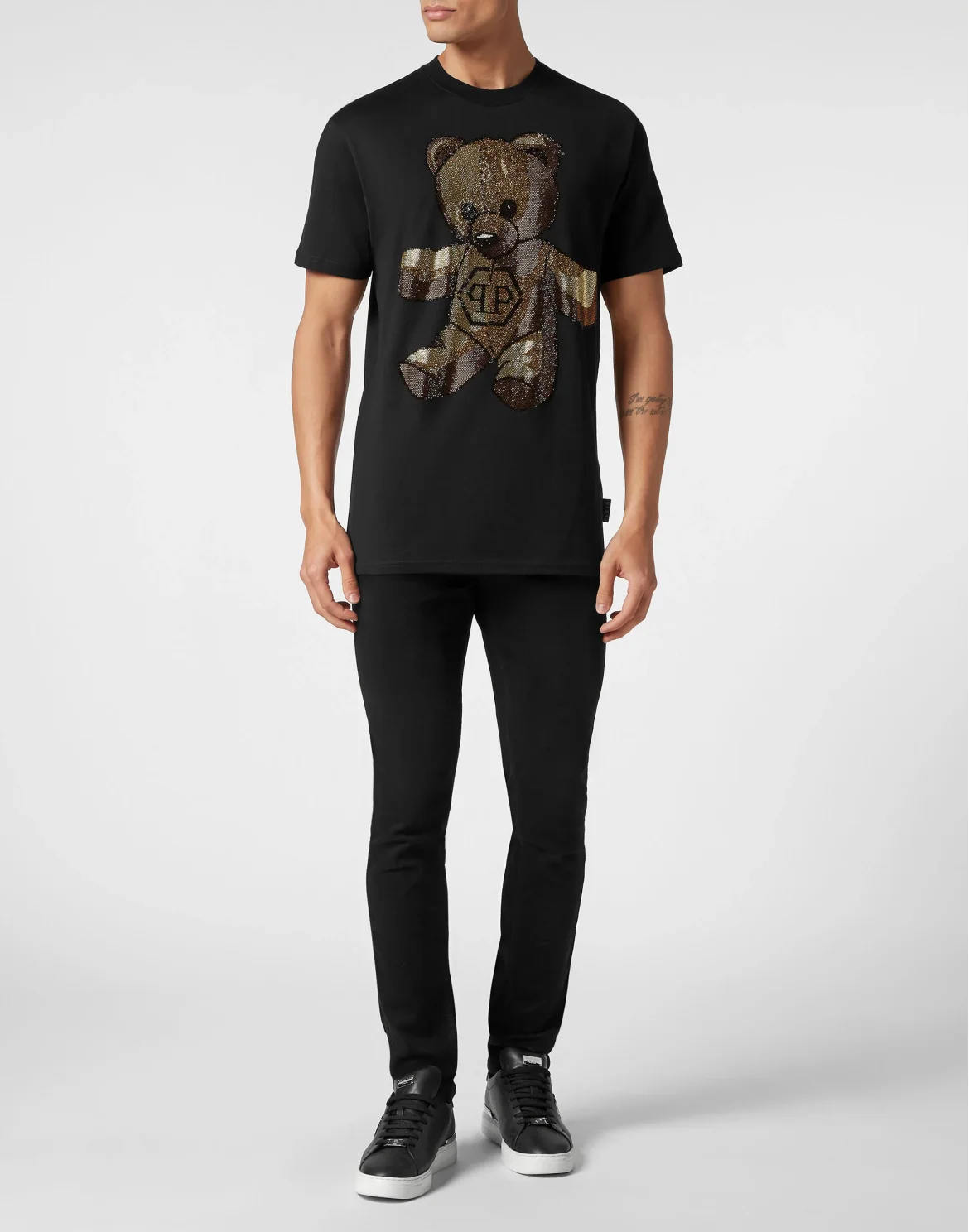 T-shirt Round Neck SS Teddy Bear, цвет: Черный