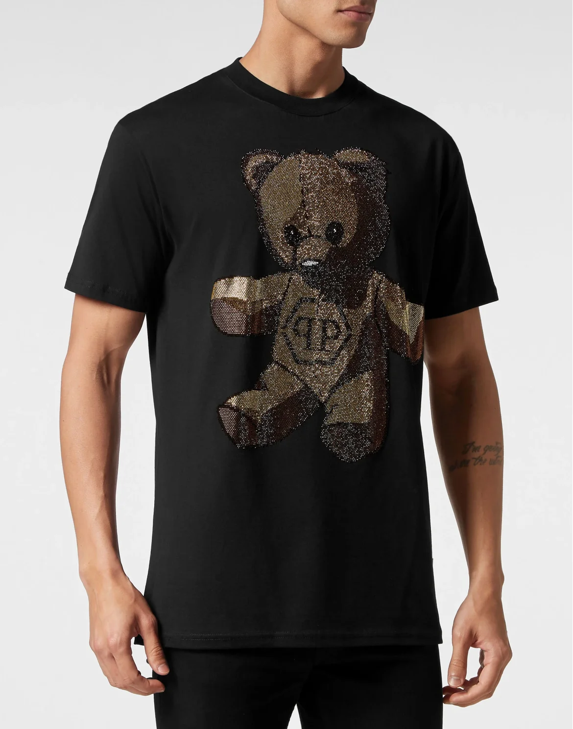 T-shirt Round Neck SS Teddy Bear, цвет: Черный