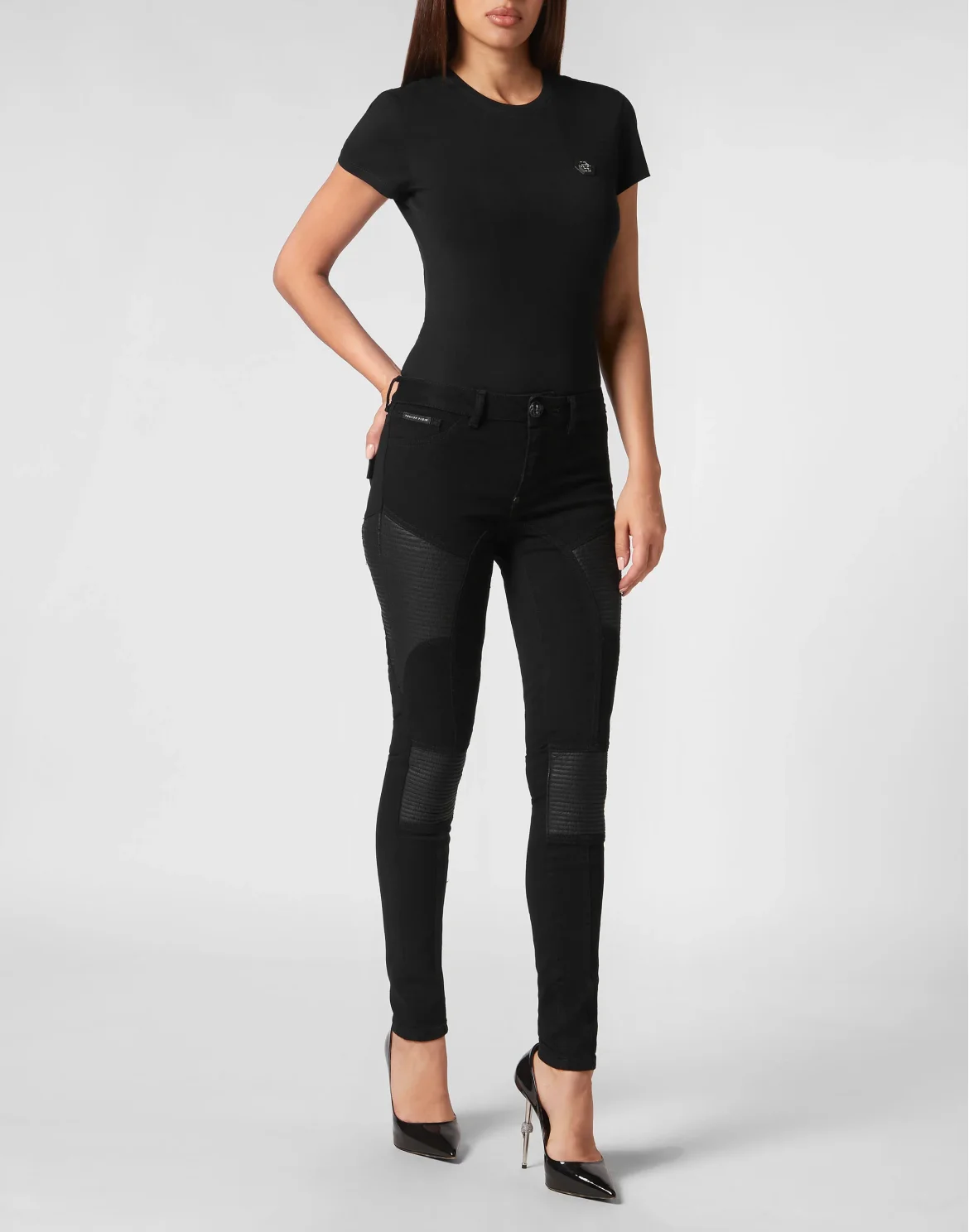 Denim Low Waist Jeggins, цвет: Черный