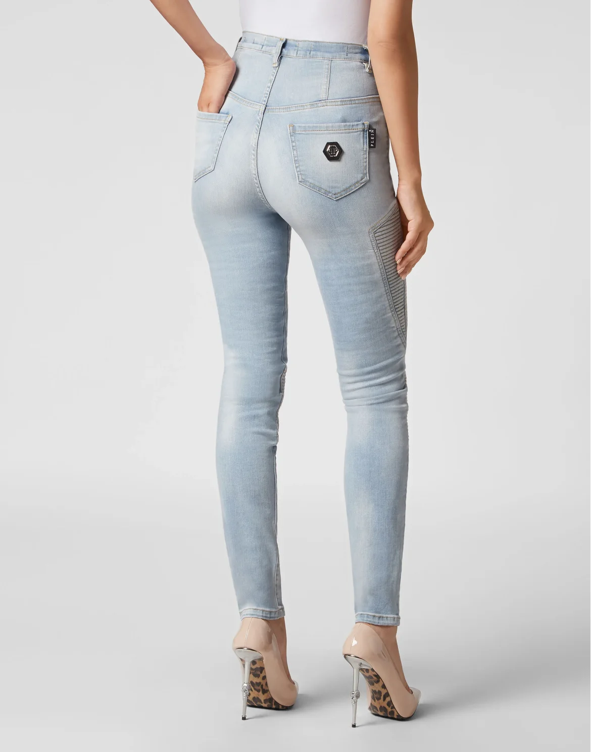 Denim Super High Waist Jeggings Cowboy, цвет: Голубой
