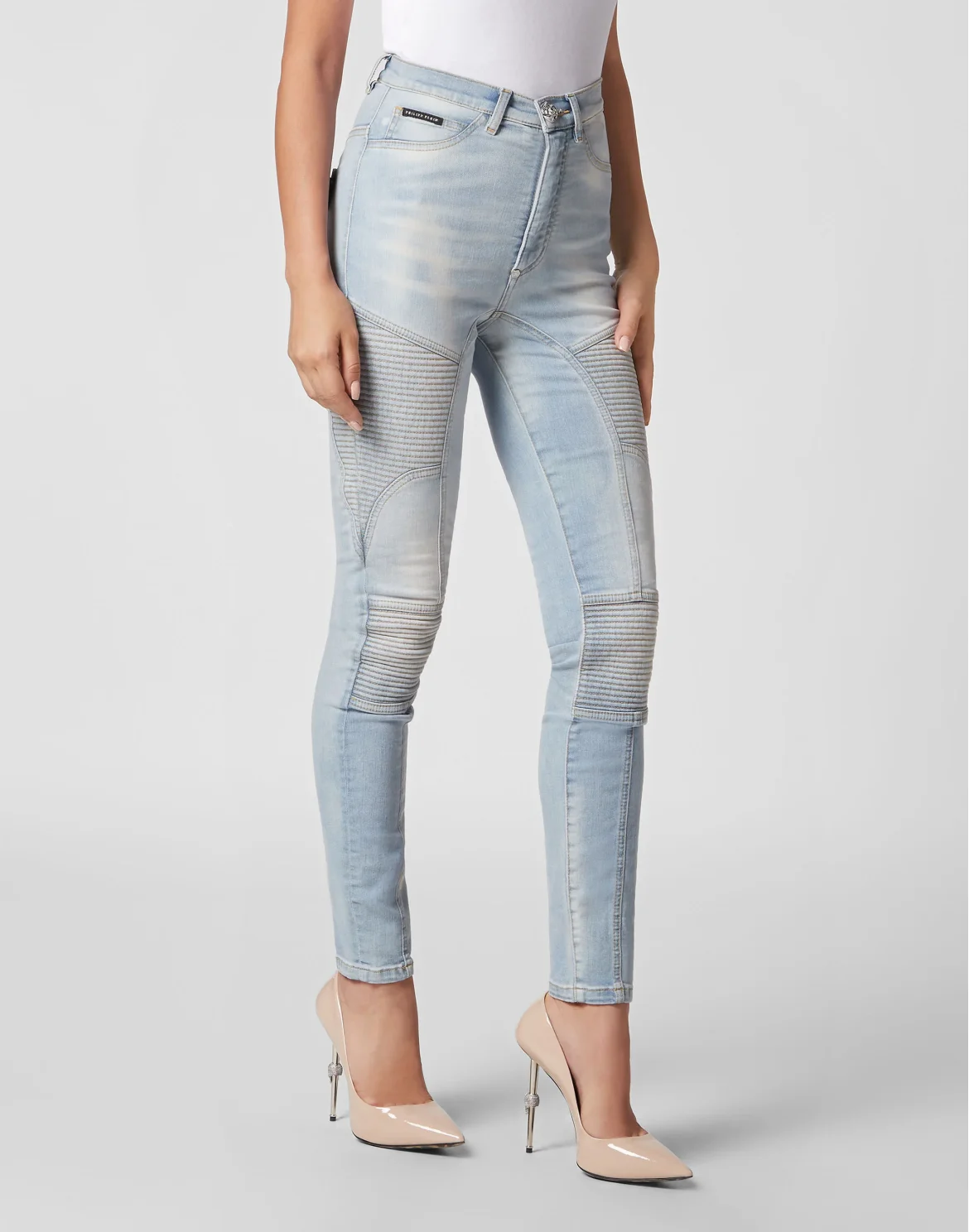 Denim Super High Waist Jeggings Cowboy, цвет: Голубой