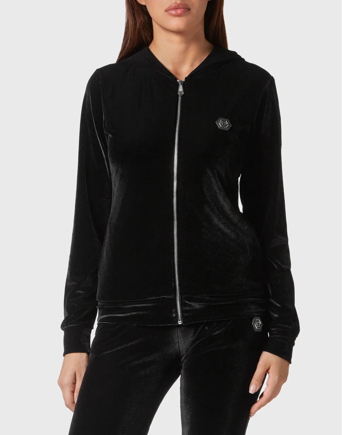 Chenille Tracksuit Teddy Bear, цвет: Черный