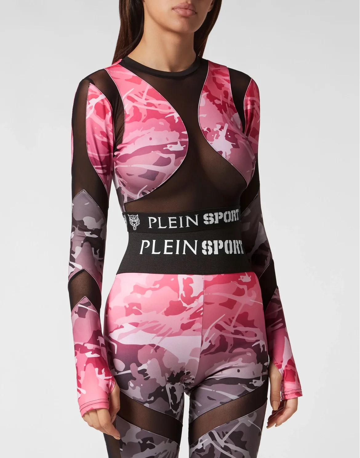 Jogging Crop Top LS Camouflage, цвет: Камуфляж