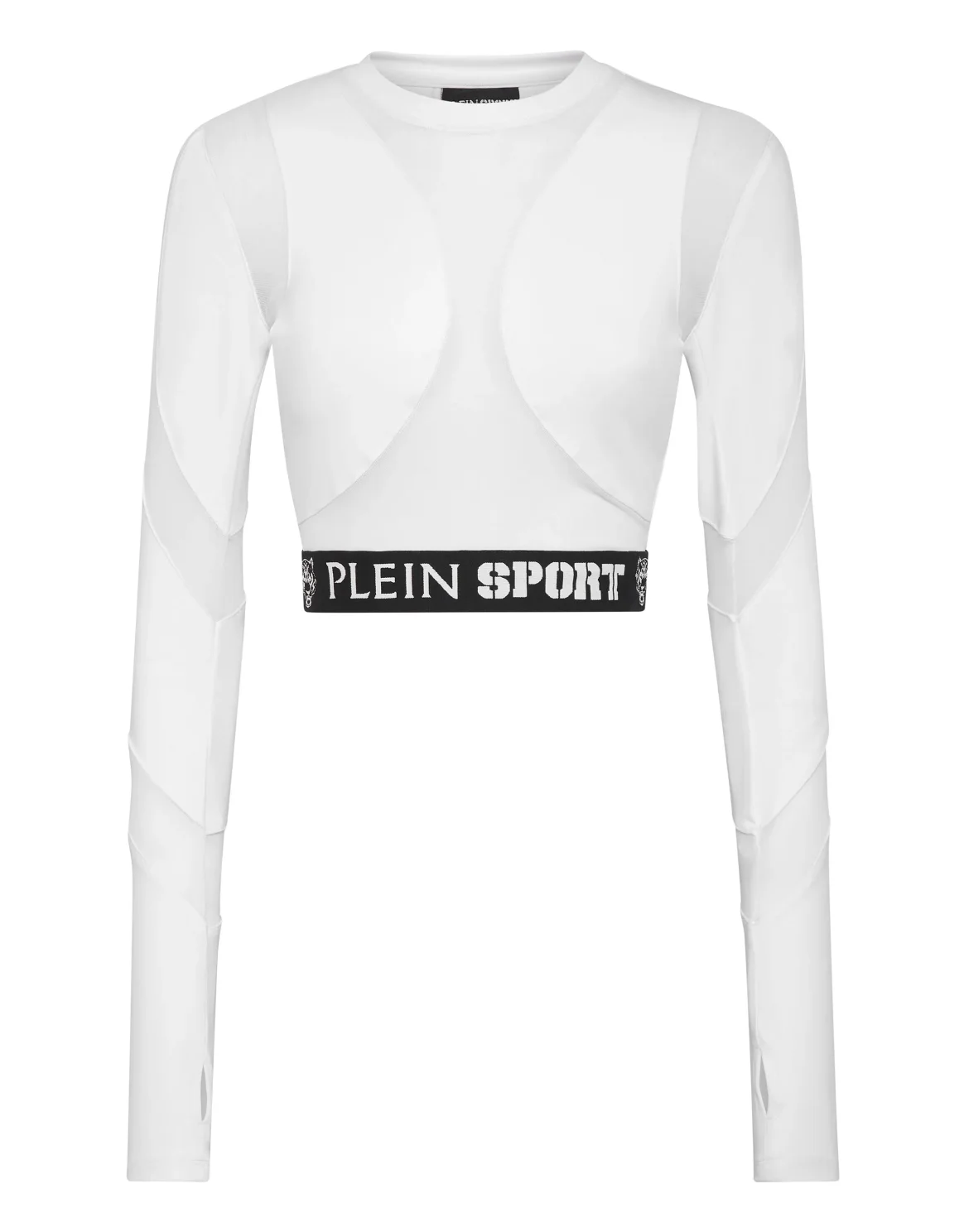 Jogging Cropped Top LS Multicut, цвет: Белый