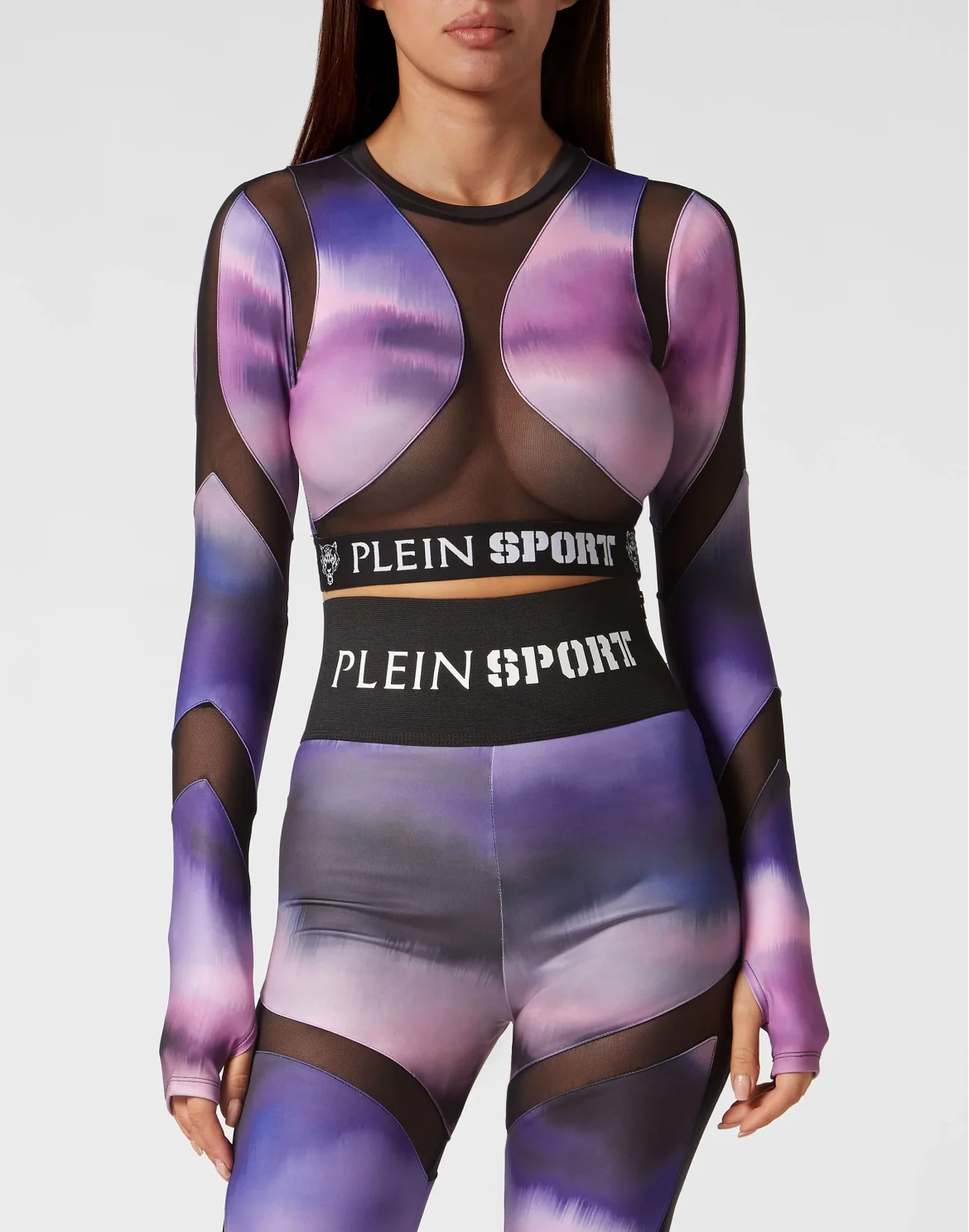 Jogging Cropped Top LS Optical, цвет: Фиолетовый