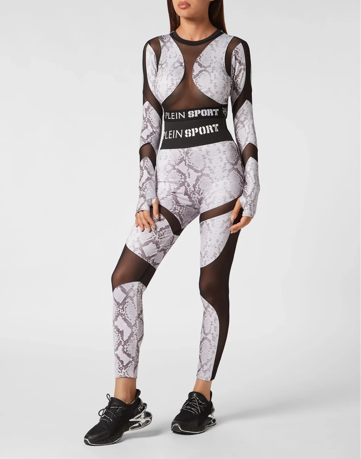 Jogging Cropped Top LS Pitone, цвет: Серый