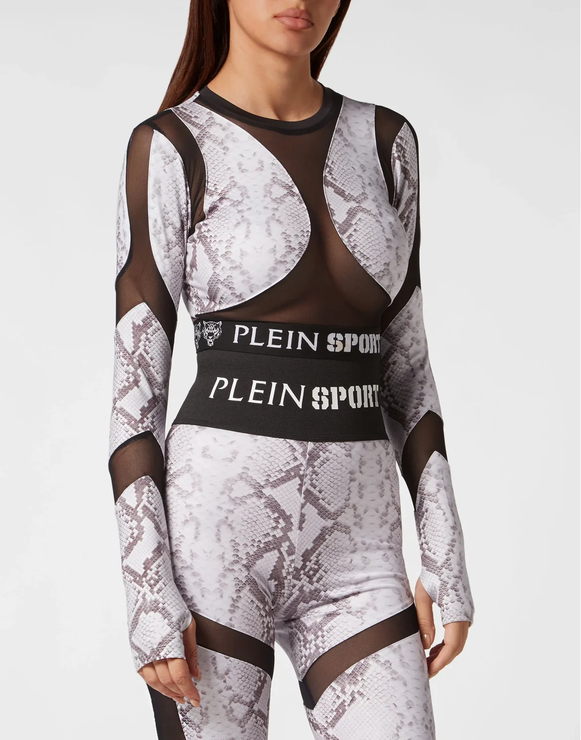 Jogging Cropped Top LS Pitone, цвет: Серый