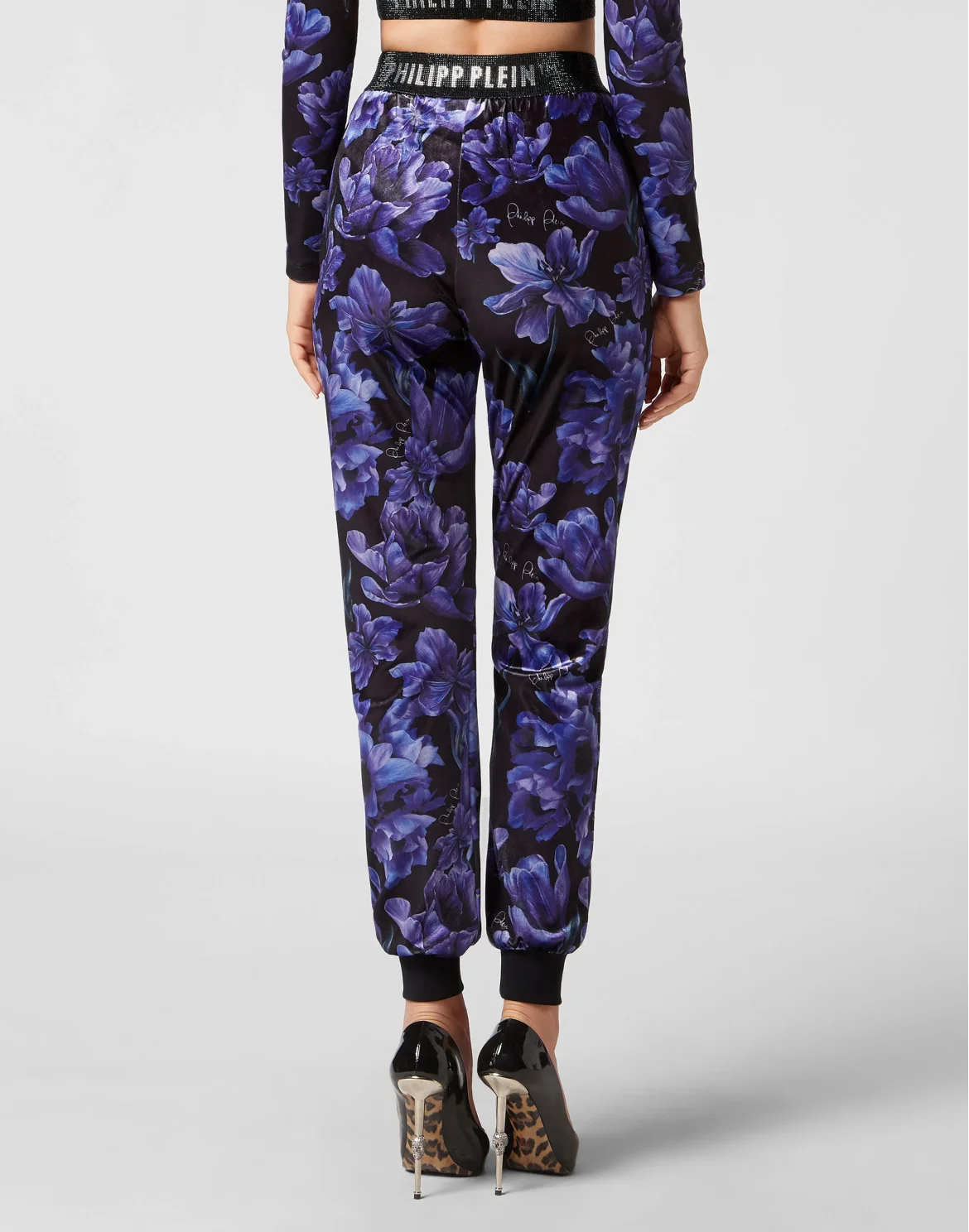 Jogging Trousers Flowers, цвет: Черный