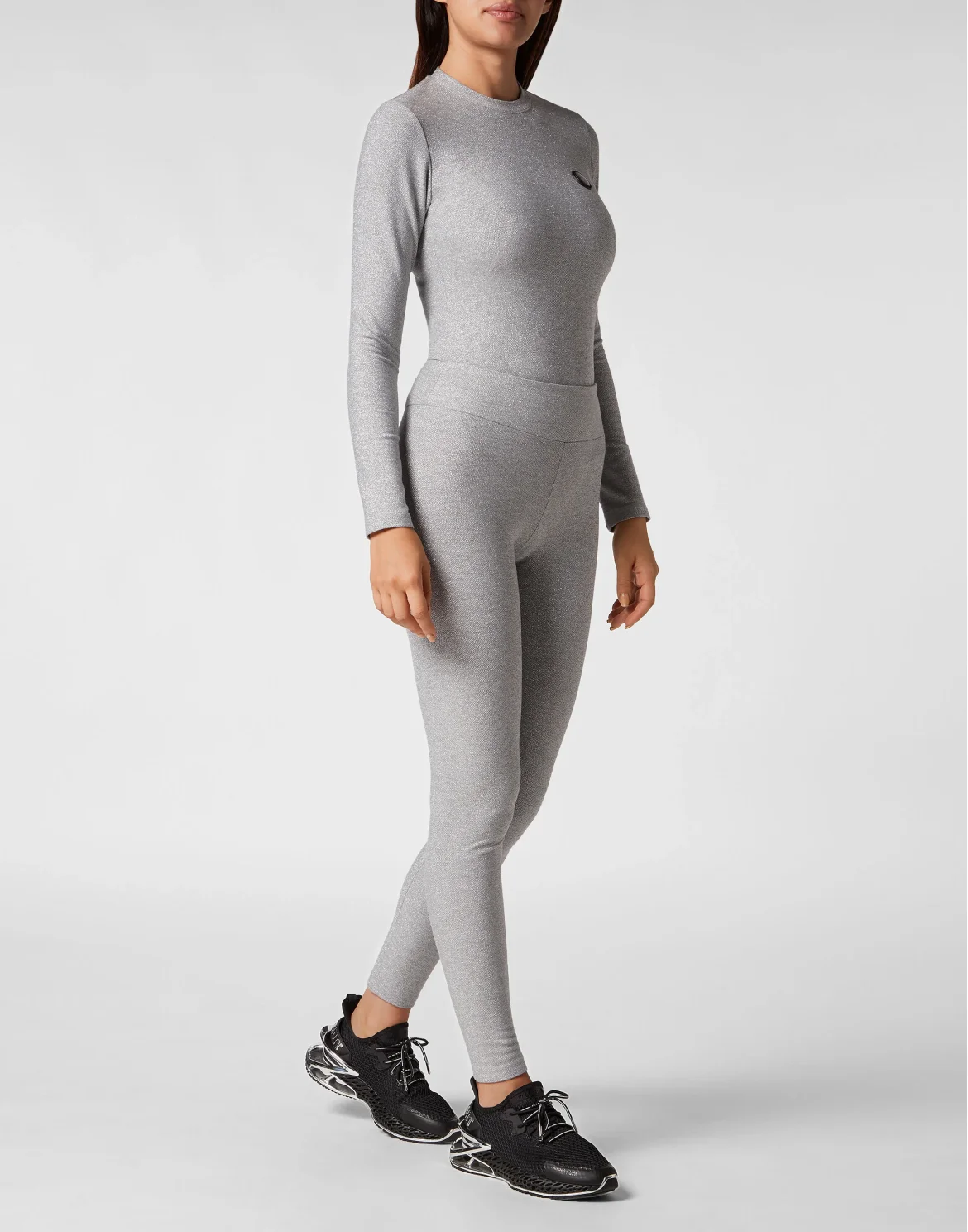 Jogging Leggings Glitter, цвет: Серебристый