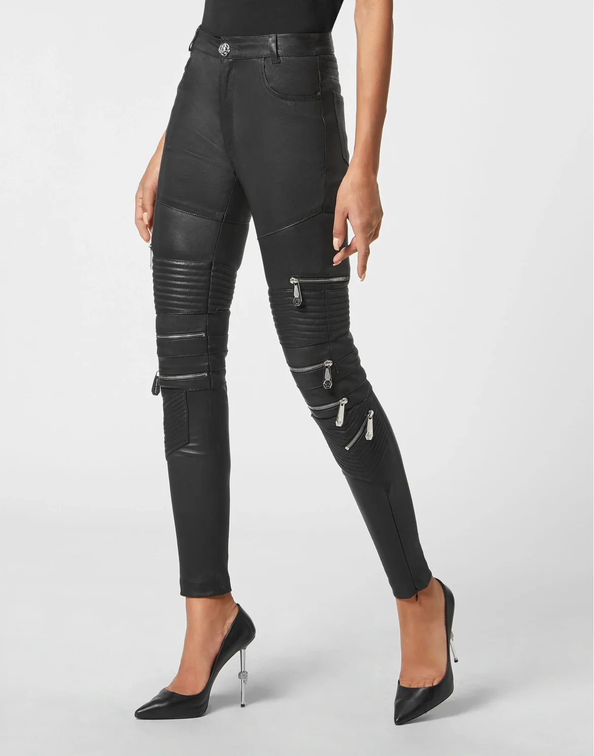 Leather Trousers Long, цвет: Черный