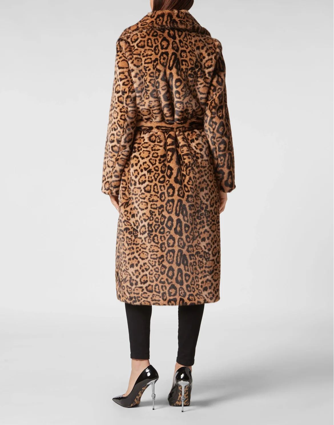 Eco Mink Coat Long Leopard, цвет: Леопард
