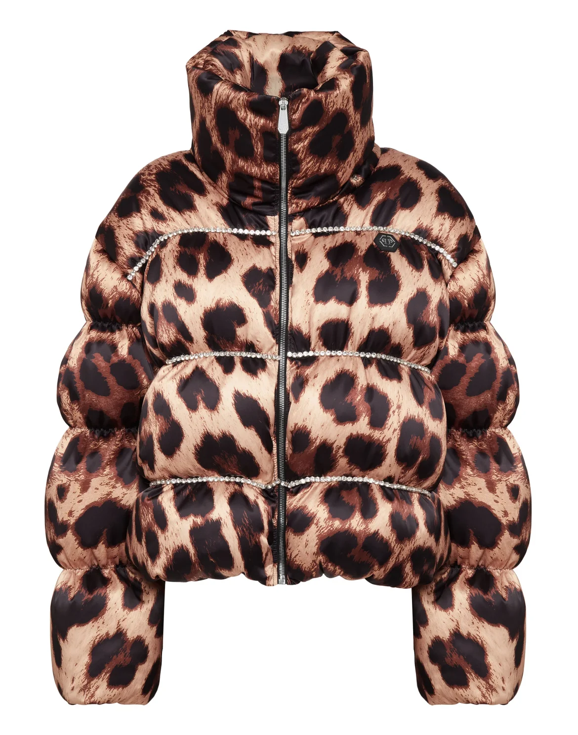 Nylon Oversized Down Jacket Leopard, цвет: Леопард