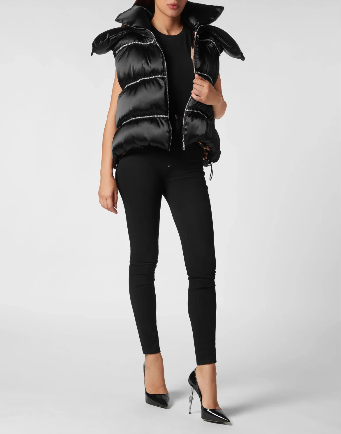 Nylon Down Jacket Vest Sartorial, цвет: Черный