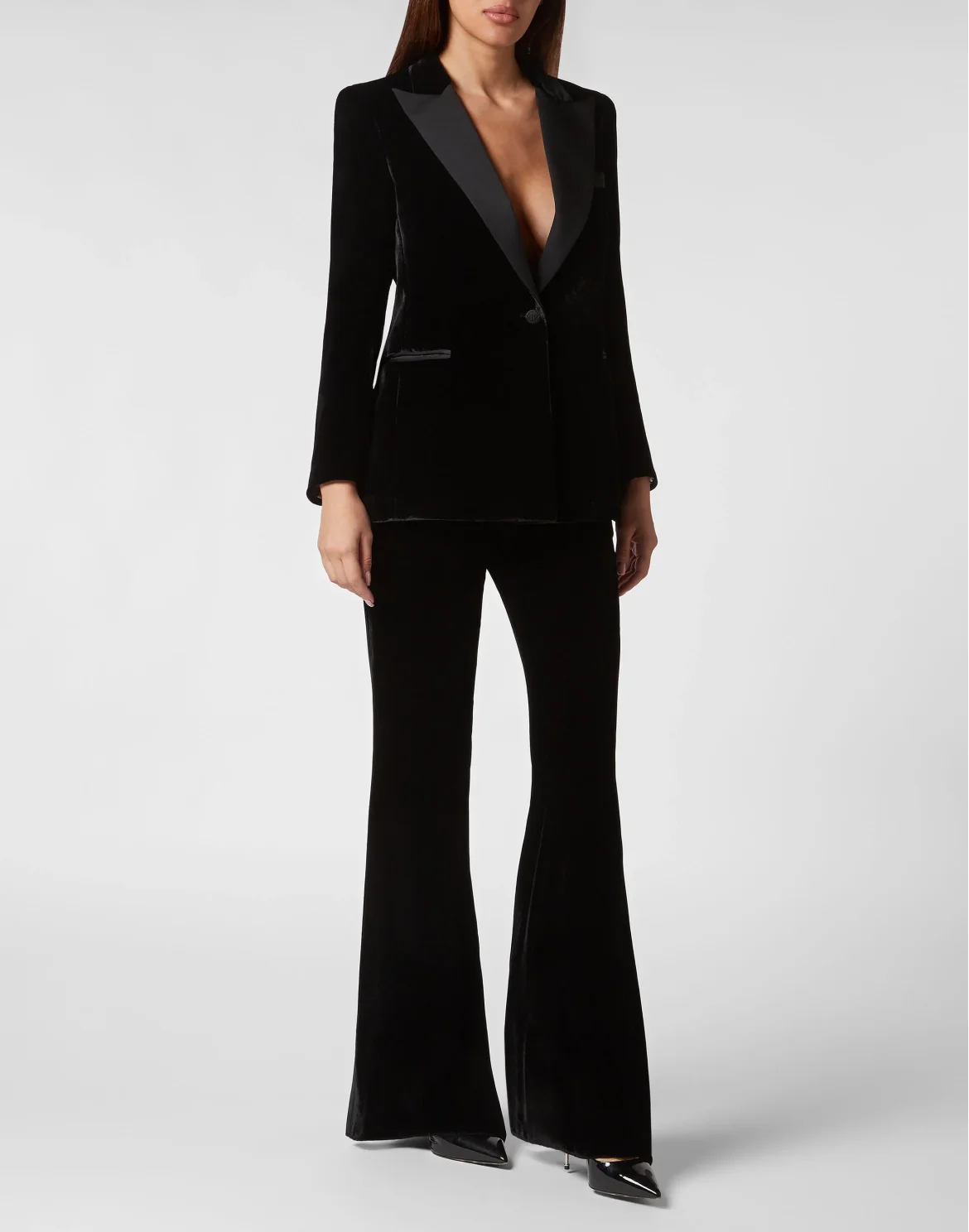Foil Velvet Man Fit Blazer Sartorial, цвет: Черный