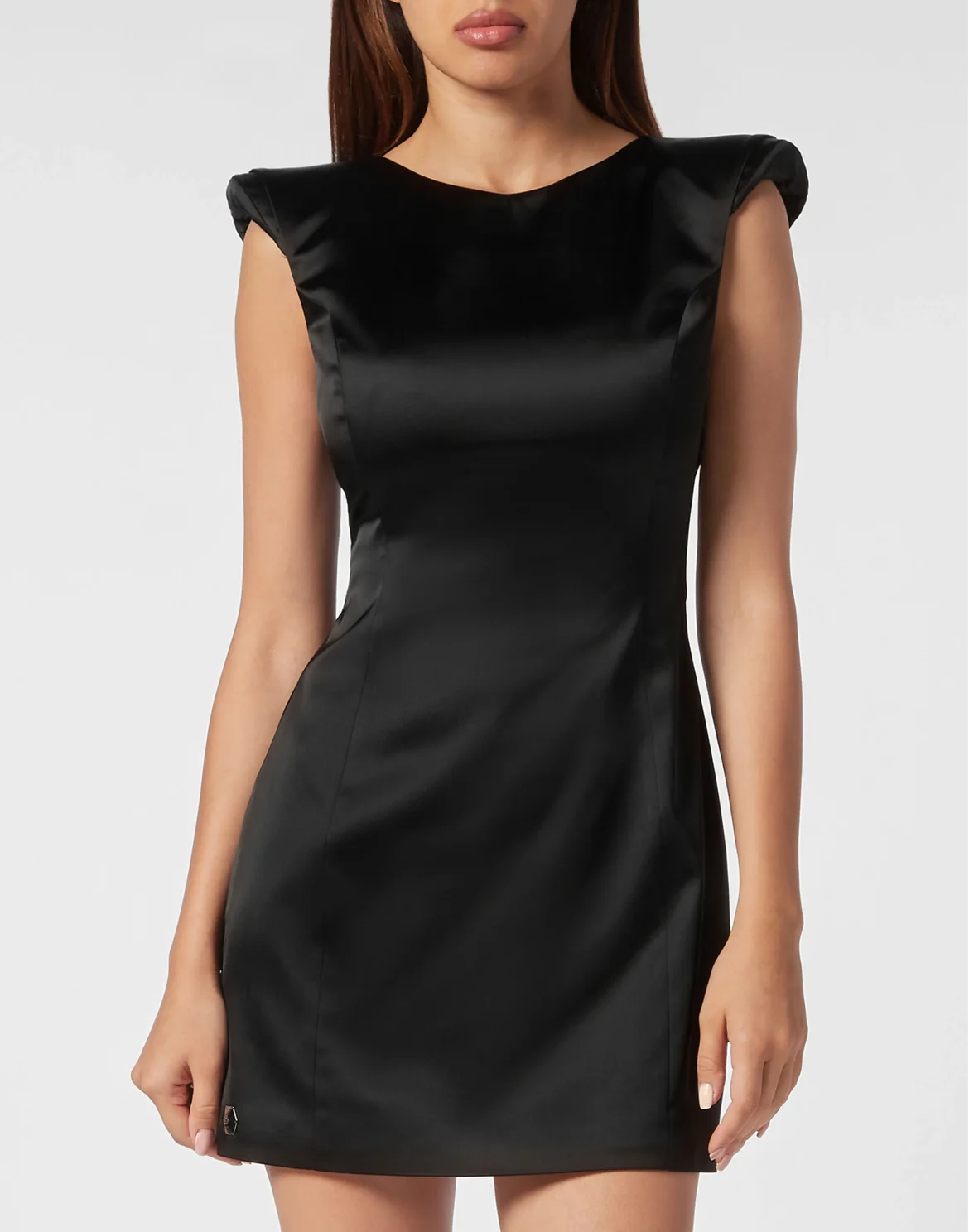 Satin Stretch Mini Dress Sartorial, цвет: Черный