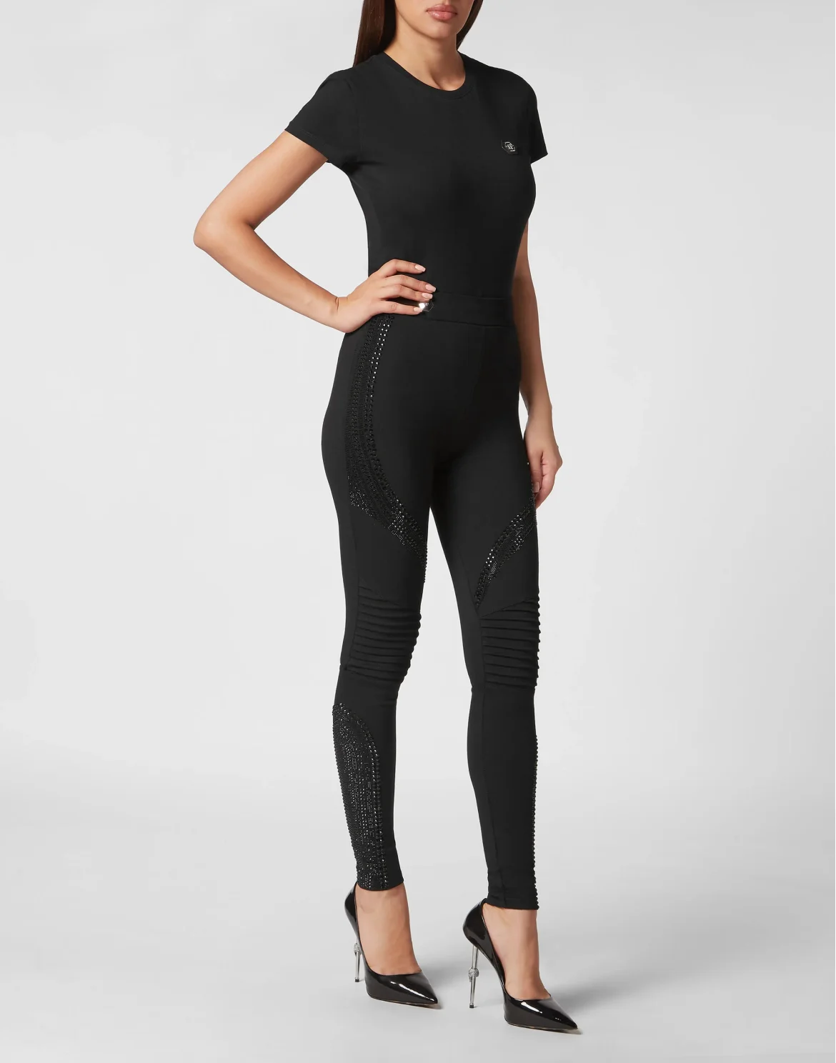 High Waisted Leggings Stones, цвет: Черный