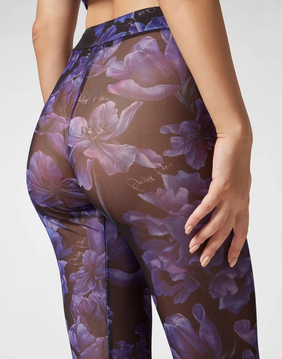 Leggings Flowers, цвет: Черный