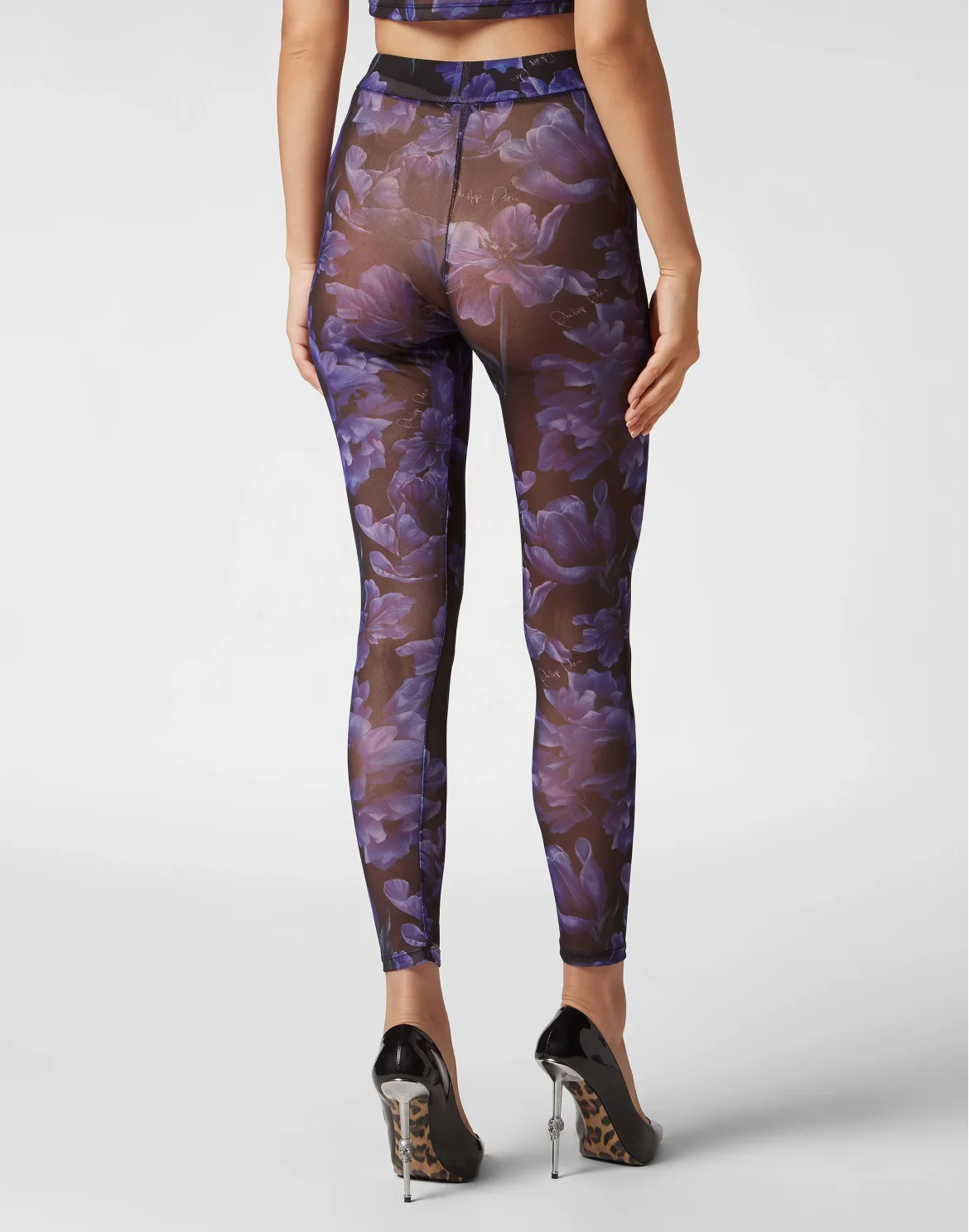 Leggings Flowers, цвет: Черный