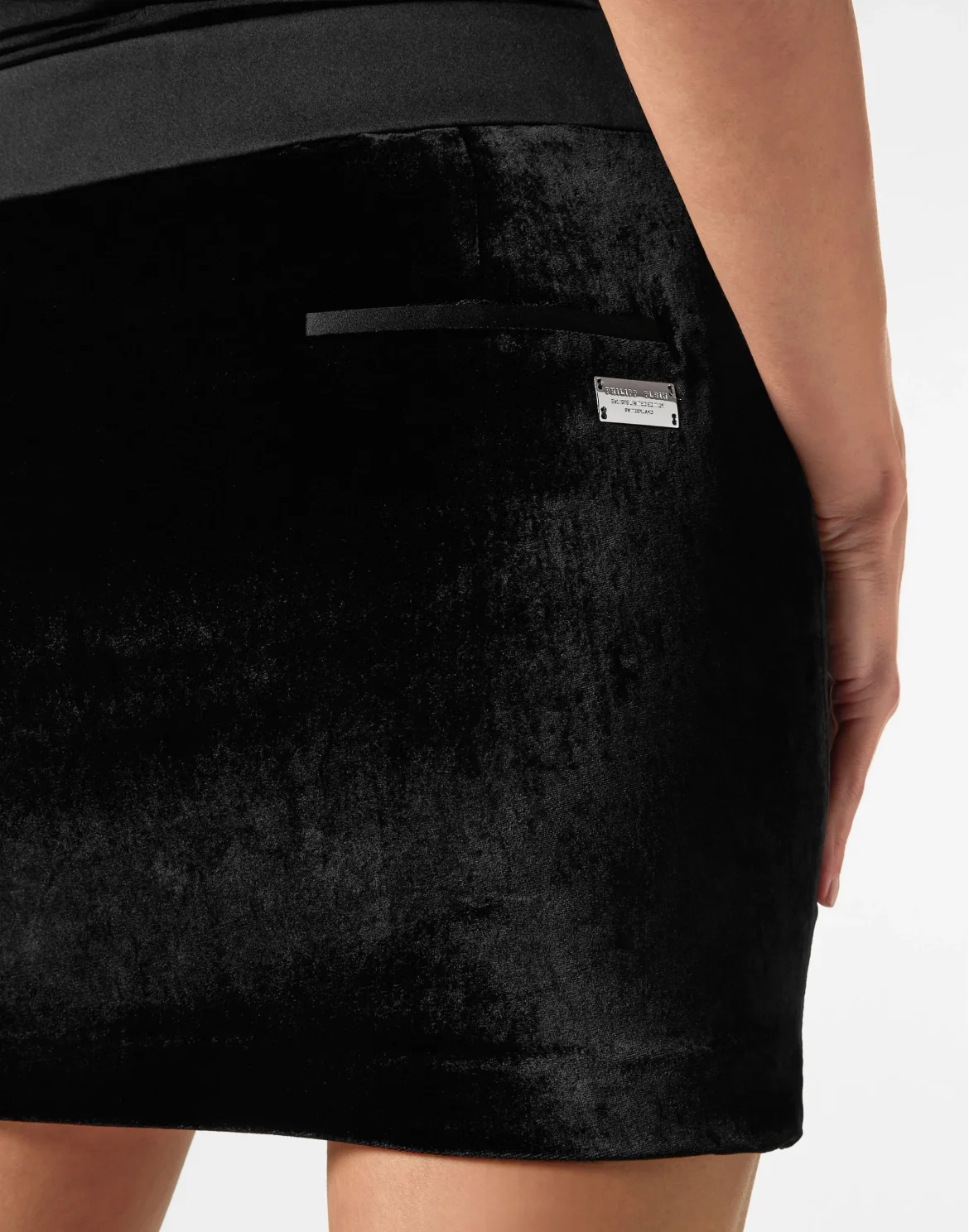 Foil Velvet Mini Skirt Sartorial, цвет: Черный