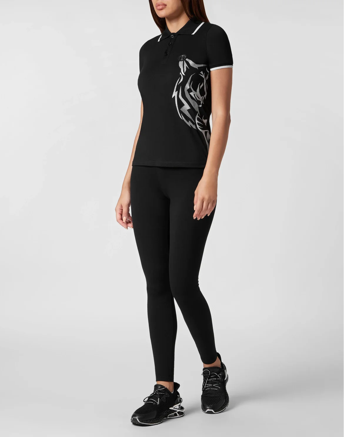 Polo shirt SS Glitter, цвет: Черный