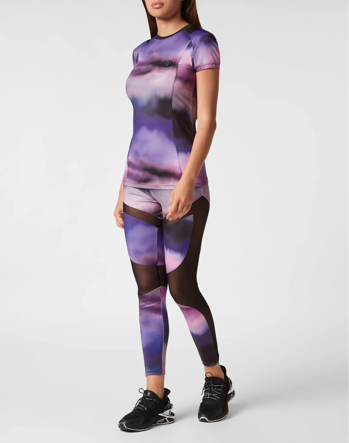 T-shirt Round Neck SS Optical, цвет: Фиолетовый